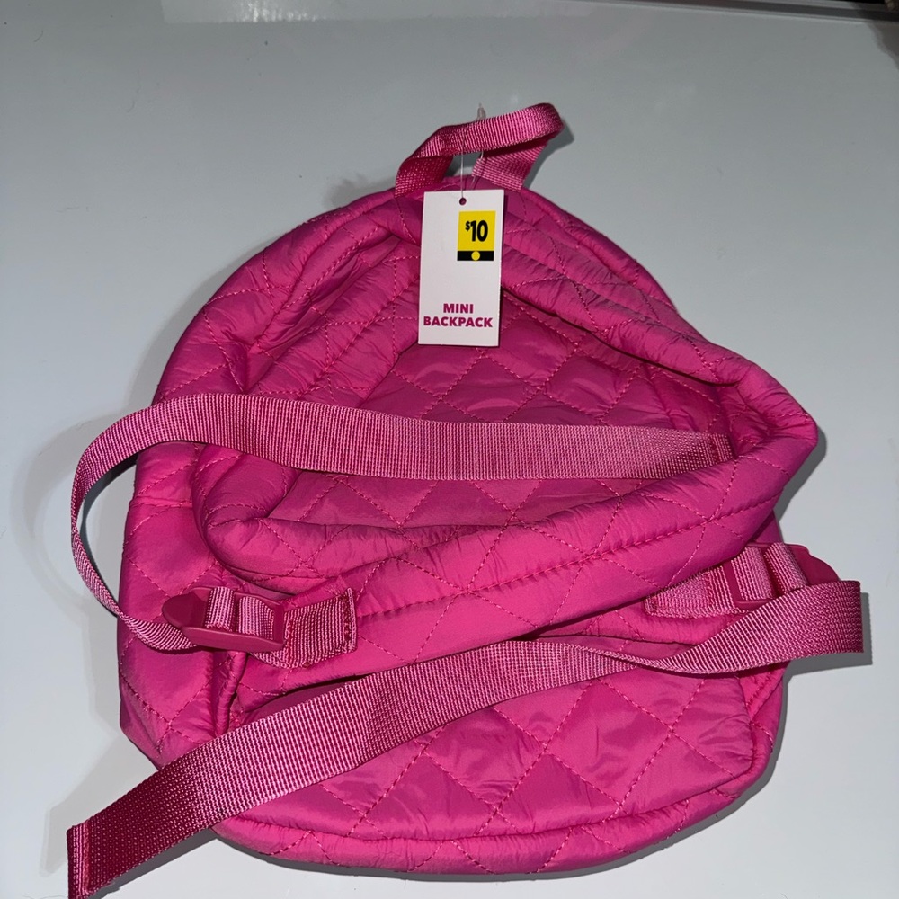 Pink Quilted Backpack - Picture 9 of 10
